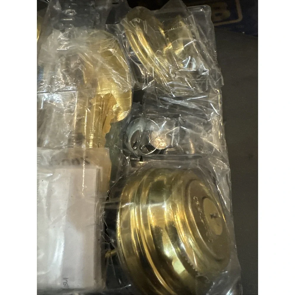 Kwikset Juno Keyed Entry Door Knob / Deadbolt Combo polished brass 991j 3 swt k4